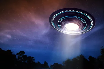 Foto op Plexiglas ufo of buitenaards ruimteschip © phonlamaiphoto