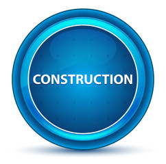 Construction Eyeball Blue Round Button