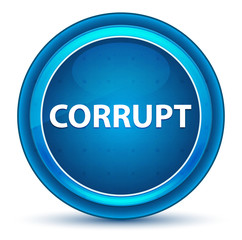 Corrupt Eyeball Blue Round Button