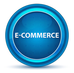 E-commerce Eyeball Blue Round Button