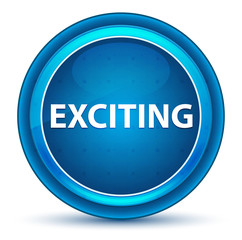 Exciting Eyeball Blue Round Button