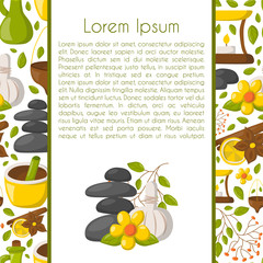 Vector cartoon ayurveda background