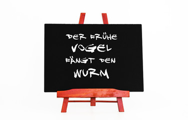 Der frühe Vogel fängt den Wurm