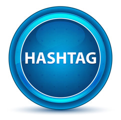 Hashtag Eyeball Blue Round Button