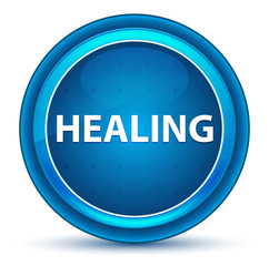 Healing Eyeball Blue Round Button