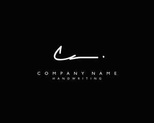 Obraz premium C A Initial handwriting logo