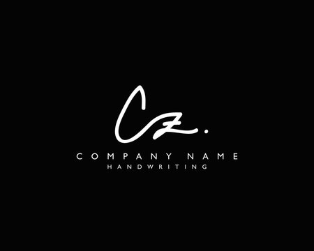 C Z Initial handwriting logo