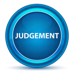 Judgement Eyeball Blue Round Button