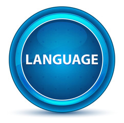 Language Eyeball Blue Round Button