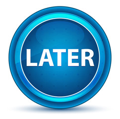 Later Eyeball Blue Round Button