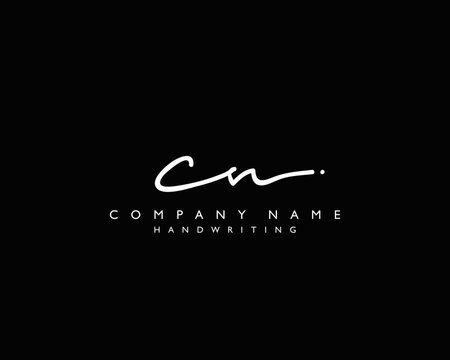 C N Initial handwriting logo