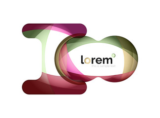 Abstract geometric logo design, overlapping shapes