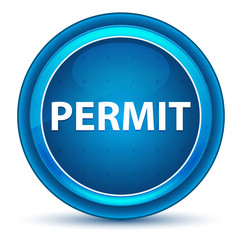 Permit Eyeball Blue Round Button
