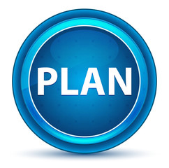 Plan Eyeball Blue Round Button