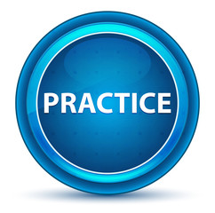 Practice Eyeball Blue Round Button