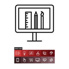 Online education vector icon