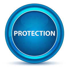 Protection Eyeball Blue Round Button