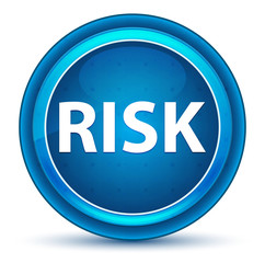 Risk Eyeball Blue Round Button