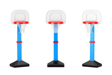 Obraz premium Children Toy Basketball Ring with Net. 3d Rendering