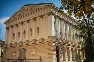 Fototapeta premium building in warsaw poland