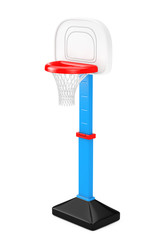 Naklejka premium Children Toy Basketball Ring with Net. 3d Rendering