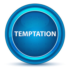 Temptation Eyeball Blue Round Button