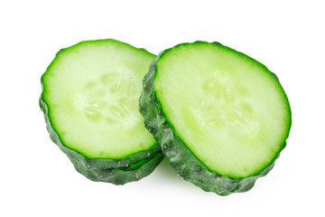 cucumber sliced isolated on white background