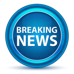 Breaking News Eyeball Blue Round Button