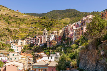 The beautiful and colorful historical center of Manarola, Cinque Terre, Liguria, Italy