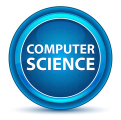 Computer Science Eyeball Blue Round Button
