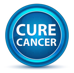 Cure Cancer Eyeball Blue Round Button