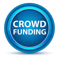 Crowd Funding Eyeball Blue Round Button