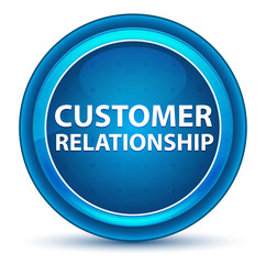 Customer Relationship Eyeball Blue Round Button