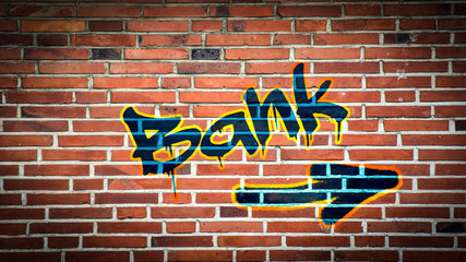 Obraz premium Schild 394 - Bank