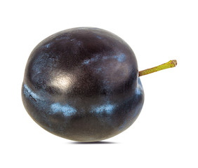 Fresh plum isolated on white background with clipping path
