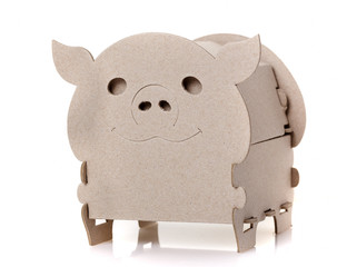 Cardboard toy pig, the symbol of the year