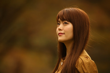 Naklejka premium 女性ポートレート