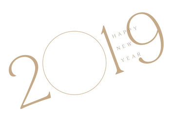 年賀状 2019 フォトフレーム　ゴールド