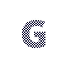 Checker Pattern Vector Logo Letter G