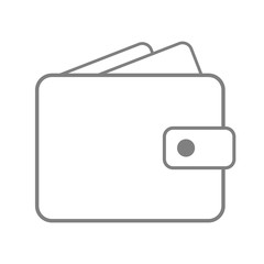 Wallet icon. Outline. Vector.