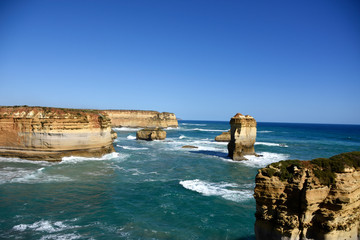 Cliff face at the 12 Apostles on the great Ocean Road, Australia