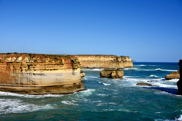 Cliff face at the 12 Apostles on the great Ocean Road, Australia