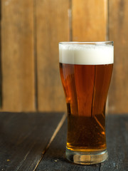 Glass of beer with nitrogen