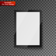 Digital frame on transparent background