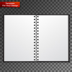 Notebook on transparent background
