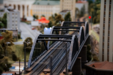 Railway bridge in city