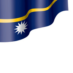 Nauru flag, vector illustration on a white background