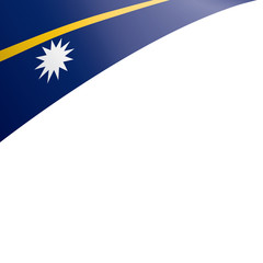 Nauru flag, vector illustration on a white background