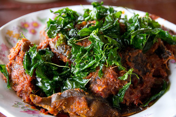 Local Thai food,popular Thai food for many party or ceremony such as wedding ceremony, birthday party and welcome home in Thailand 