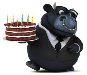 Fun bull - 3D Illustration